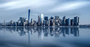 Serene_ City_ Skyline_ Reflection Wallpaper