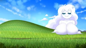 Serene Cloud Creature Wallpaper