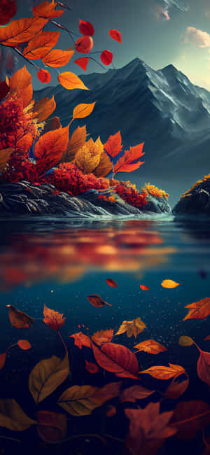 Serene Fall Lake Scenery Wallpaper