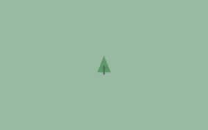 Serene Green Minimalistic Landscape Wallpaper