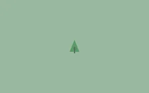 Serene Green Minimalistic Landscape Wallpaper