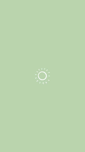 Serene Green Minimalistic Landscape Wallpaper