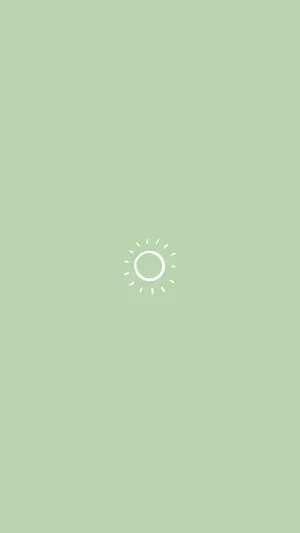 Serene Green Minimalistic Landscape Wallpaper