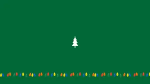 Serene Green Minimalistic Landscape Wallpaper