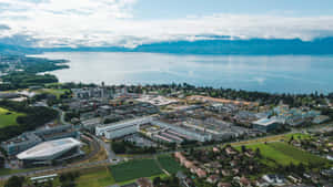 Serene Lake Geneva View From Lausanne, Switzerland Wallpaper