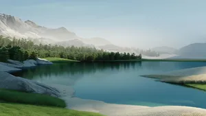 Serene_ Lake_ Mountain_ View_ Windows11.jpg Wallpaper