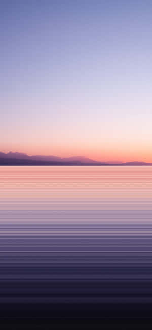 Serene Lake Sunset Gradient Wallpaper