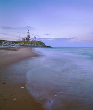 Serene Lighthouseat Twilight.jpg Wallpaper