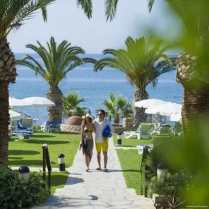 Serene Mediterranean Beach Escape Wallpaper