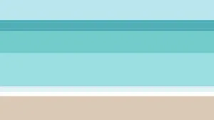 Serene Minimalist Beach At Sunset Wallpaper