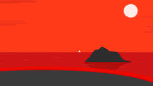 Serene Minimalist Beach Landscape Wallpaper