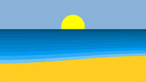 Serene Minimalist Beach Scene Wallpaper