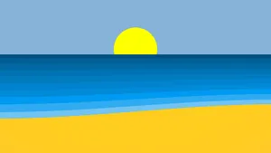 Serene Minimalist Beach Scene Wallpaper