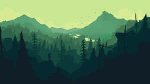 Serene Minimalist Forest Wallpaper