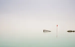 Serene Minimalist Ocean View Wallpaper