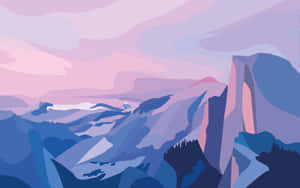 Serene Mountain Dusk Vector Wallpaper