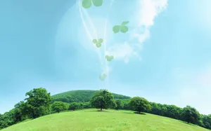 Serene Natural Landscape With Tourists Exploring Via Raft Wallpaper