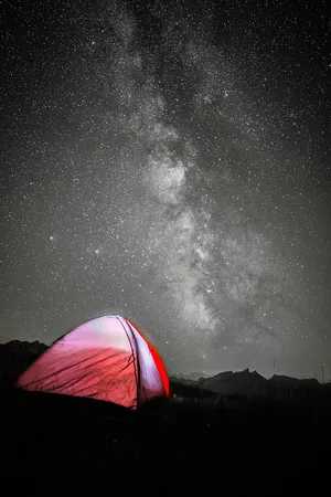 Serene Night Under The Stars Wallpaper