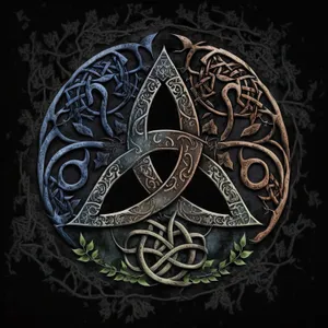 Serene Pagan Altar Set Against The Backdrop Of Nature Wallpaper