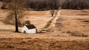 Serene Rural Landscape At Sunset Wallpaper