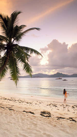 Serene Seychelles Beach With Crystal Clear Waters Wallpaper