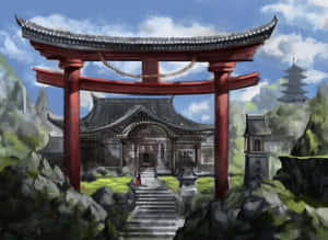 Serene Shinto Shrine In Japan Wallpaper