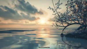 Serene Sunset Reflections Wallpaper