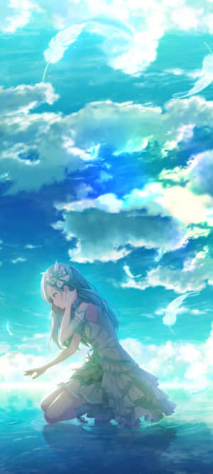 Serene Water Nymph Fantasy Art Wallpaper