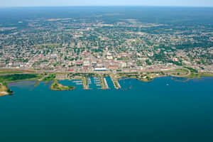 Serene Waterfront Of Thunder Bay Wallpaper