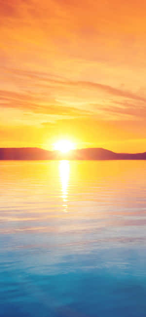 Serene Yellow Sunset Wallpaper