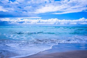 Serenity Blue Beachscape Wallpaper