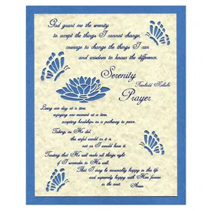 Serenity Prayer On Textured Paper Wallpaper