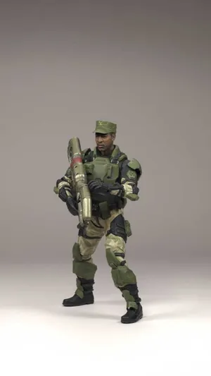 Sergeant Johnson In Action Wallpaper