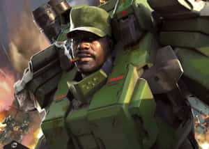 Sergeant Johnson In Action Wallpaper