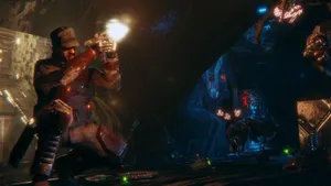 Sergeant Johnson Standing Tall And Heroic Against A Captivating, Glowing Background Wallpaper