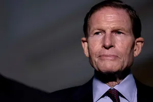Serious Richard Blumenthal With Gray Backdrop Wallpaper