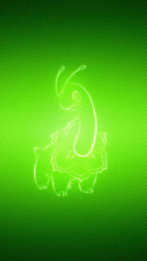 Serperior Glow Line Art Portrait Wallpaper