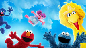 Sesame Street In Blue Sky Wallpaper