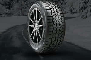 Set Of Winter Tires With Snowflake Symbol Wallpaper