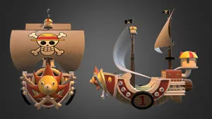 Set Sail With The Thousand Sunny Wallpaper