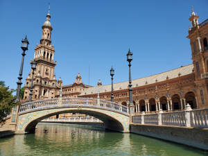 Seville Bridge Over Canal Wallpaper