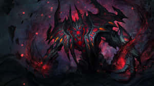 Shadow Fiend Dominating The Battlefield In A Fierce Battle Wallpaper