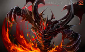 Shadow Fiend Unleashing His Power In A Fierce Battle Wallpaper