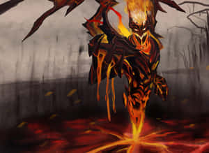 Shadow Fiend Unleashing Its Power Wallpaper