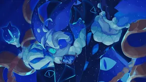 Shadow Milk Cookie Character Art Wallpaper