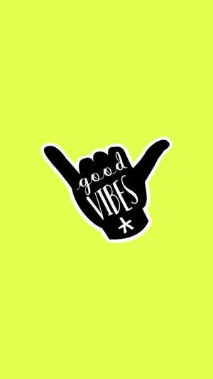 Shaka Hand Sign Good Vibes Iphone Wallpaper