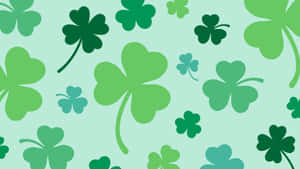 Shamrock Pattern Green Background Wallpaper