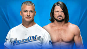 Shane Mcmahon With Aj Styles Wallpaper