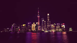 Shanghai Skylineat Night Wallpaper