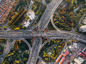 Shanghai Yan An Elevated Road Wallpaper